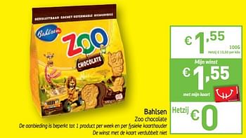 Promoties Bahlsen zoo chocolate - Bahlsen - Geldig van 18/02/2020 tot 23/02/2020 bij Intermarche