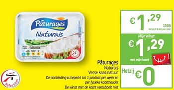 Promoties Pâturages naturais verse kaas natuur - Paturages - Geldig van 18/02/2020 tot 23/02/2020 bij Intermarche