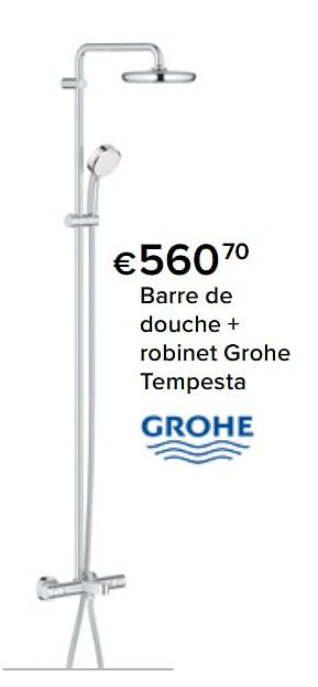 Promotions Barre de douche + robinet grohe tempesta - Grohe - Valide de 12/02/2020 à 31/12/2020 chez Euro Shop
