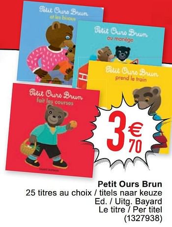 Promotions Petit ours brun - Produit maison - Cora - Valide de 18/02/2020 à 02/03/2020 chez Cora
