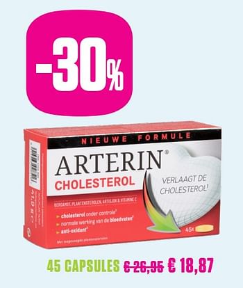 Promoties Arterin cholesterol - Arterin - Geldig van 24/02/2020 tot 25/05/2020 bij Medi-Market