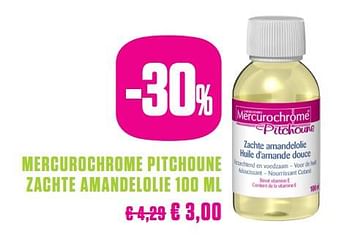 Promoties Mercurochrome pitchoune zachte amandelolie - Mercurochrome - Geldig van 24/02/2020 tot 25/05/2020 bij Medi-Market