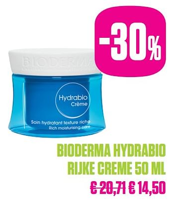 Promoties Bioderma hydrabio rijke creme - BIODERMA - Geldig van 24/02/2020 tot 25/05/2020 bij Medi-Market