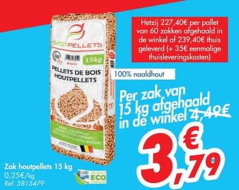 Promoties Zak houtpellets - Best Pellets - Geldig van 19/02/2020 tot 24/02/2020 bij Carrefour