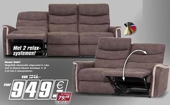 Promoties Model ruby - Huismerk - Seats and Sofas - Geldig van 17/02/2020 tot 01/03/2020 bij Seats and Sofas