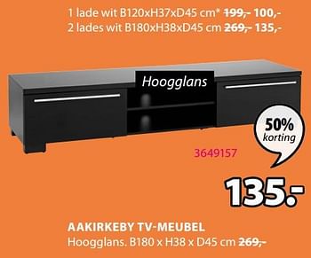 Promoties Aakirkeby tv-meubel - Huismerk - Jysk - Geldig van 17/02/2020 tot 01/09/2020 bij Jysk