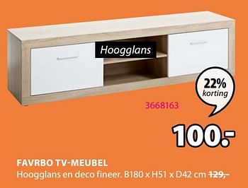 Promoties Favrbo tv-meubel - Huismerk - Jysk - Geldig van 17/02/2020 tot 01/09/2020 bij Jysk