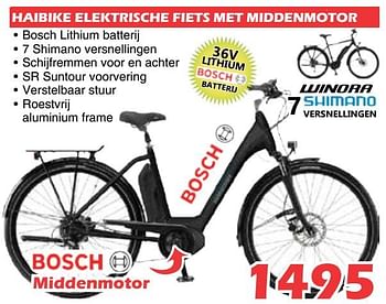 Promoties Haibike elektrische fiets met middenmotor - Haibike - Geldig van 14/02/2020 tot 08/03/2020 bij Itek
