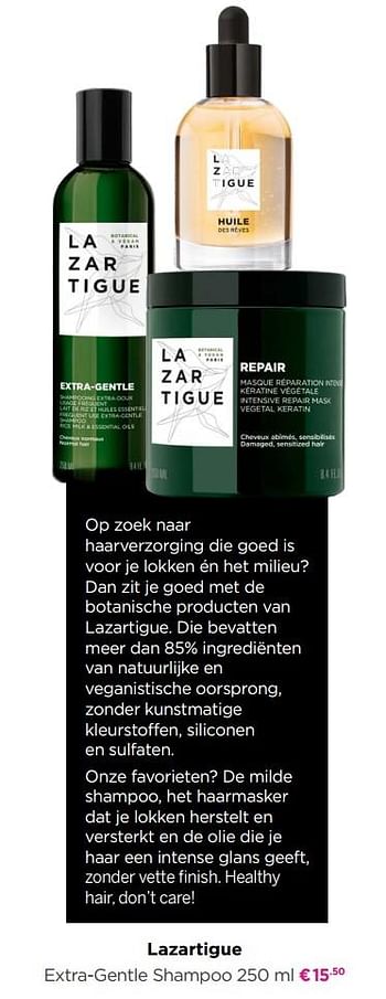 Promoties Extra-gentle shampoo - Lazartigue - Geldig van 17/02/2020 tot 08/03/2020 bij ICI PARIS XL