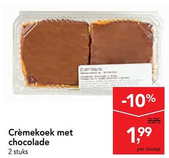 Promoties Crèmekoek met chocolade - Huismerk - Makro - Geldig van 26/02/2020 tot 10/03/2020 bij Makro