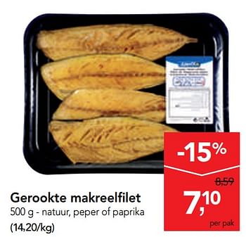Promoties Gerookte makreelfilet - Huismerk - Makro - Geldig van 26/02/2020 tot 10/03/2020 bij Makro