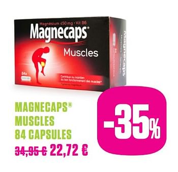 Promoties Magnecaps muscles 84 capsules - Magnecaps - Geldig van 24/02/2020 tot 25/05/2020 bij Medi-Market