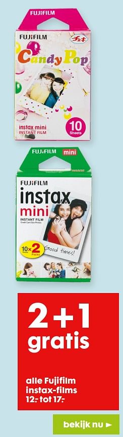 Promoties Fujifilm instax-films - Fujifilm - Geldig van 19/02/2020 tot 03/03/2020 bij Hema