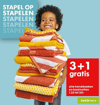 Promoties Handdoeken en badmatten - Huismerk - Hema - Geldig van 19/02/2020 tot 03/03/2020 bij Hema