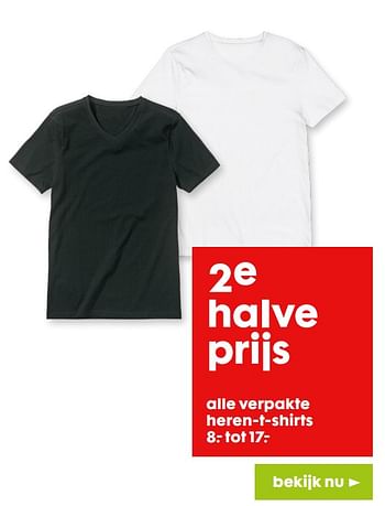 Promoties Verpakte heren-t-shirts - Huismerk - Hema - Geldig van 19/02/2020 tot 03/03/2020 bij Hema