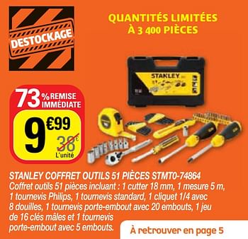 STANLEY Coffret outils 51 pièces STMT0-74864