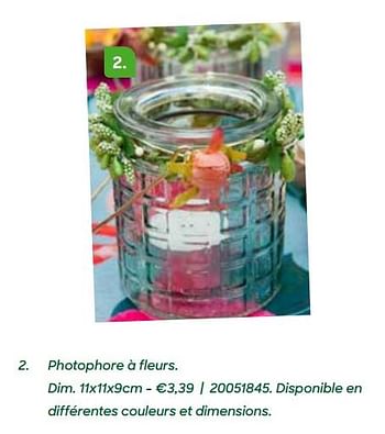Promotions Photophore à fleurs - Produit Maison - Ava - Valide de 03/02/2020 à 31/05/2020 chez Ava