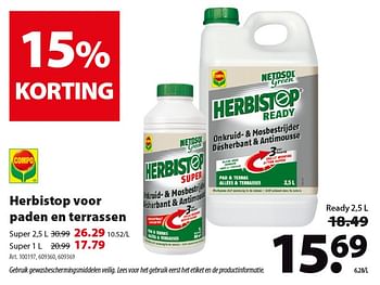Promoties Herbistop paden en terrassen - Compo - Geldig van 26/02/2020 tot 10/03/2020 bij Gamma