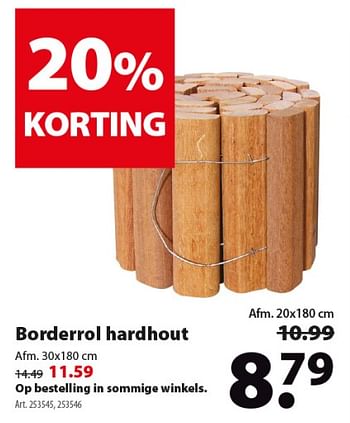 Promoties Borderrol hardhout - Huismerk - Gamma - Geldig van 26/02/2020 tot 10/03/2020 bij Gamma