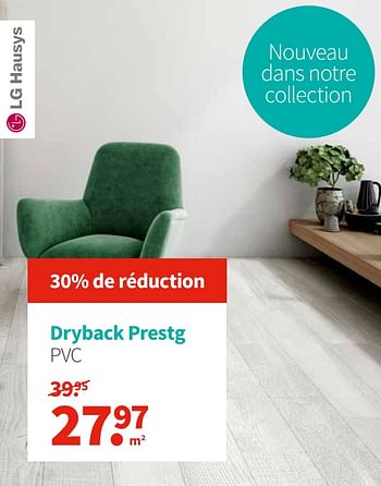 Promotions Dryback prestg pvc - Produit Maison - Carpetright - Valide de 24/02/2020 à 14/03/2020 chez Carpetright