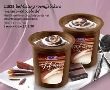 Promoties Bomistery roomijsbekers vanille - chocolade - Huismerk - Bofrost - Geldig van 30/09/2019 tot 29/03/2020 bij Bofrost