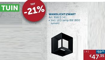 Promoties Wandlicht zwart - Huismerk - Zelfbouwmarkt - Geldig van 03/03/2020 tot 30/03/2020 bij Zelfbouwmarkt