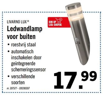 Promoties Ledwandlamp voor buiten - Livarno Lux - Geldig van 02/03/2020 tot 07/03/2020 bij Lidl