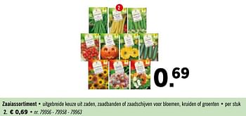 Specialist onbetaald optellen Huismerk - Lidl Zaaiassortiment uitgebreide keuze uit zaden, zaadbanden of  zaadschijven voor bloemen, kruiden of groenten - Promotie bij Lidl