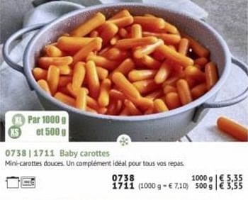 Promotions Baby carottes - Produit maison - Bofrost - Valide de 30/09/2019 à 29/03/2020 chez Bofrost