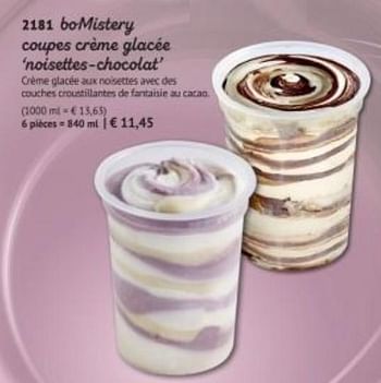 Promotions Bomistery coupes crème glacée noisettes - chocolat - Produit maison - Bofrost - Valide de 30/09/2019 à 29/03/2020 chez Bofrost