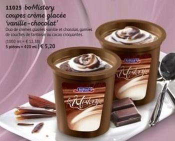 Promotions Bomistery coupes crème vanille - chocolat - Produit maison - Bofrost - Valide de 30/09/2019 à 29/03/2020 chez Bofrost