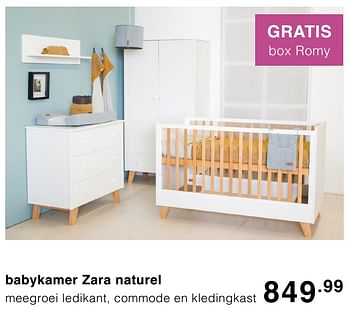 Promoties Babykamer zara naturel - Born Lucky - Geldig van 23/02/2020 tot 29/02/2020 bij Baby & Tiener Megastore