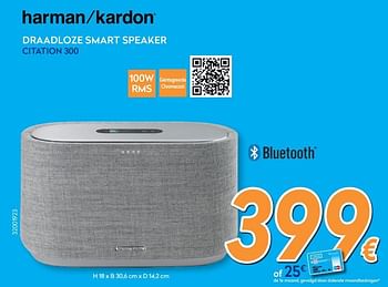 Promoties Harman kardon draadloze smart speaker citation 300 - Harman Kardon - Geldig van 26/02/2020 tot 26/03/2020 bij Krefel