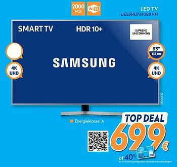 Promoties Samsung led tv ue55ru7440sxnn - Samsung - Geldig van 26/02/2020 tot 26/03/2020 bij Krefel