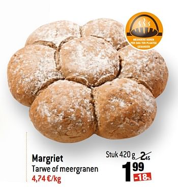 Promotions Margriet tarwe of meergranen - Produit maison - Match - Valide de 26/02/2020 à 03/03/2020 chez Match