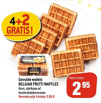 Promoties Gevulde wafels belgian frutti waffles - BELGIAN FRUTTI WAFFLES - Geldig van 26/02/2020 tot 03/03/2020 bij Match