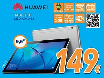 Promotions Huawei tablette mediapad t3 - Huawei - Valide de 26/02/2020 à 26/03/2020 chez Krefel