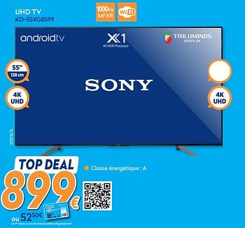 Promoties Sony uhd tv kd-55xg8599 - Sony - Geldig van 26/02/2020 tot 26/03/2020 bij Krefel