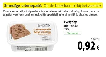 Promoties Everyday crèmepaté - Everyday - Geldig van 26/02/2020 tot 10/03/2020 bij Colruyt