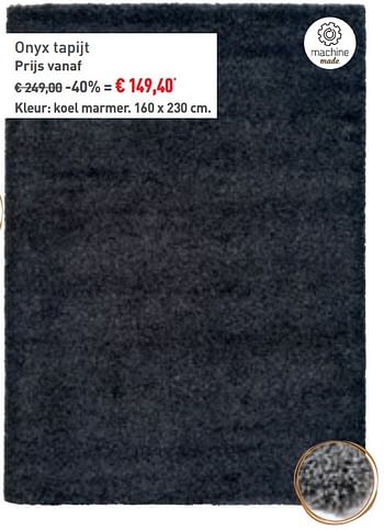 Promoties Onyx tapijt - Bristol - Geldig van 21/02/2020 tot 26/03/2020 bij Overstock