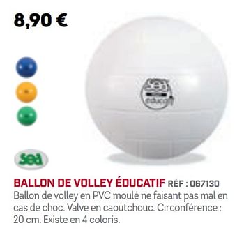 Promotions Ballon de volley éducatif - Sed - Valide de 01/12/2019 à 30/04/2020 chez Sport 2000