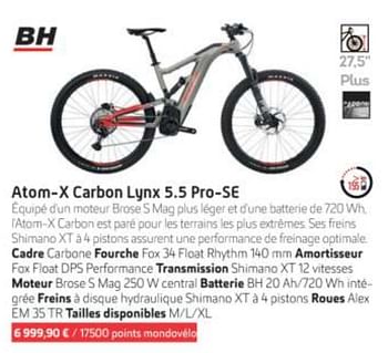 Promotions Atom-x carbon lynx 5.5 pro-se - BH - Valide de 01/01/2020 à 30/06/2020 chez Sport 2000