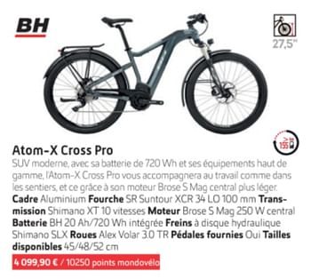 Promotions Atom-x cross pro - BH - Valide de 01/01/2020 à 30/06/2020 chez Sport 2000