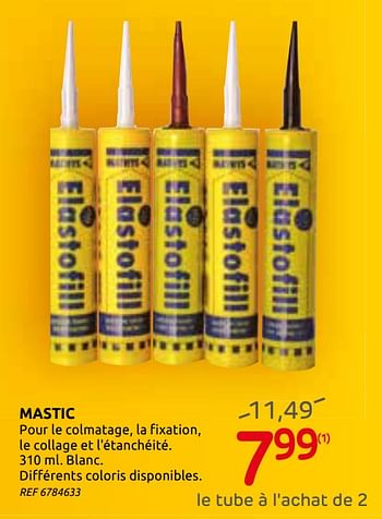 Promotions Mastic elastofill - Elastofill - Valide de 04/03/2020 à 16/03/2020 chez Brico