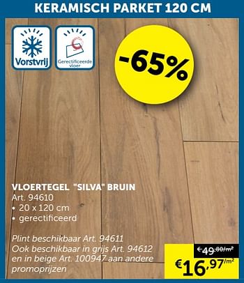 Promoties Vloertegel silva bruin - Huismerk - Zelfbouwmarkt - Geldig van 10/03/2020 tot 06/04/2020 bij Zelfbouwmarkt