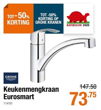 Promoties Keukenmengkraan eurosmart - Grohe - Geldig van 27/02/2020 tot 11/03/2020 bij Cevo Market