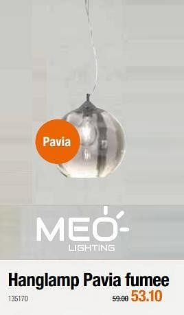 Promoties Hanglamp pavia fumee - Meo - Geldig van 27/02/2020 tot 11/03/2020 bij Cevo Market