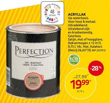 Promotions Acryllak - Perfection - Valide de 04/03/2020 à 16/03/2020 chez BricoPlanit