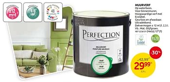 Promotions Muurverf - Perfection - Valide de 04/03/2020 à 16/03/2020 chez BricoPlanit