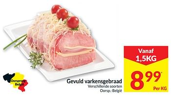 Promoties Gevuld varkensgebraad - Huismerk - Intermarche - Geldig van 01/01/2020 tot 31/12/2020 bij Intermarche